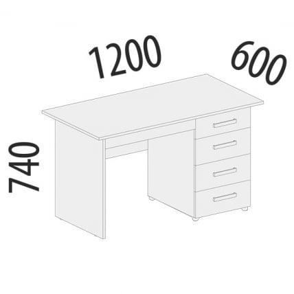 Стол с ящиками (лев/прав) Альфа 63.110_1