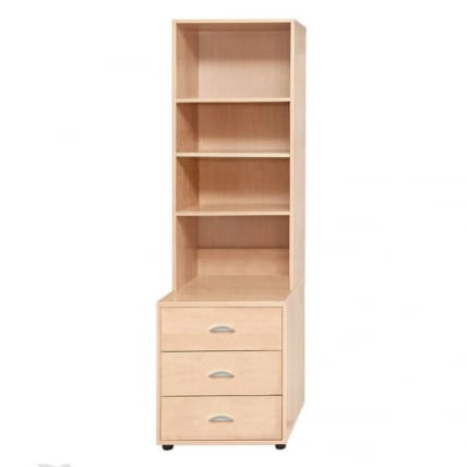 Стеллаж открытый с тумбой и ящиками Modul 4 Клен_0