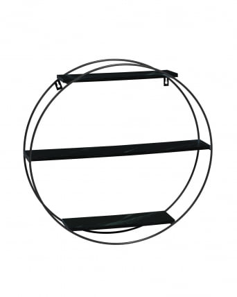 Полка Luna черная Черный мрамор_0