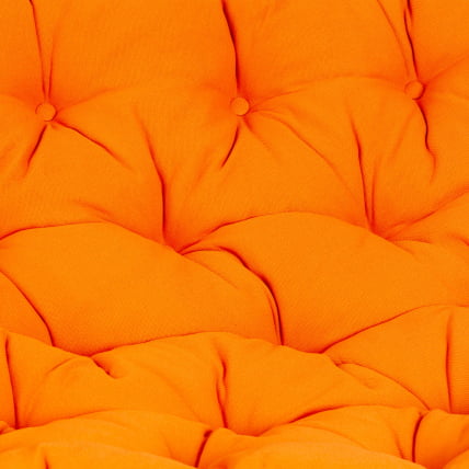 Диван MAMASAN/МАМАСАН 23/02 W /с подушкой/ подушка 182х119 см, 169х102х80 см, Antique brown (античный черно-коричневый), ткань, оранжевый, С 23_7