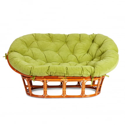 Диван MAMASAN/МАМАСАН 23/02 W /с подушкой/ подушка 182х119 см, 169х102х80 см, Honey (мед), флок, олива, 23_2