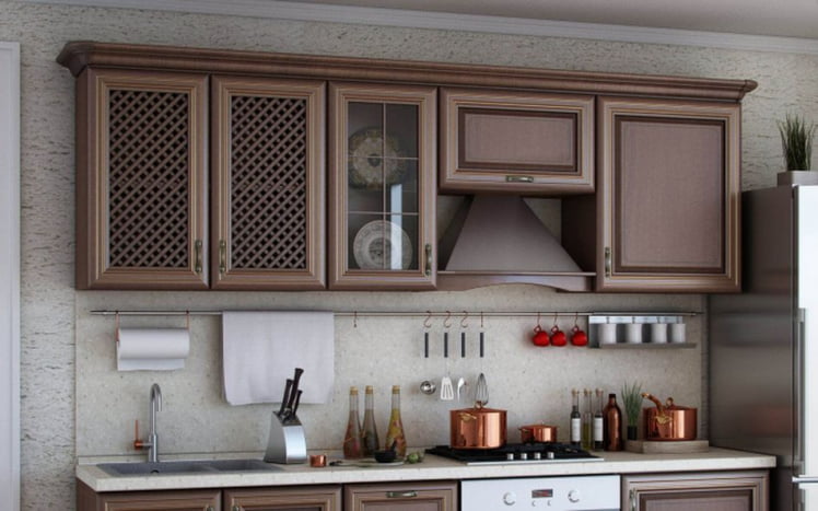 Шкаф кухонный 600 горизонтальный открытый Кантри ЛД 235.304.000 Ноче Таволато_1