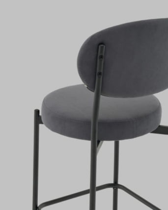 Стул Полубарный Бриф DD ПБ велюр темно-серый_6