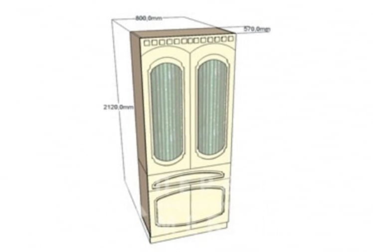 Шкаф-пенал двухдверный со стеклом П2С - Диана 6_0