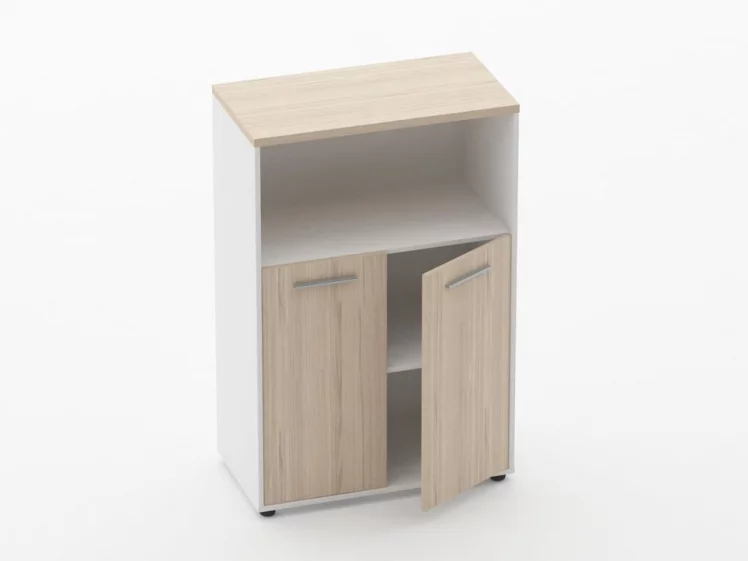 Шкаф 2 широкий закрытый с нишей Deka 10.12.111 Туя/Белый_1