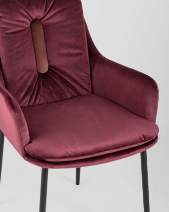 Кресло Саманта велюр Бордовый_5
