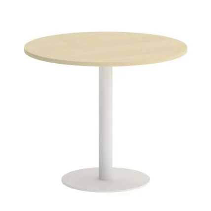 Стол журнальный круглый HOME OFFICE VR.SP-5-90.1 Клен/Белый металл_0