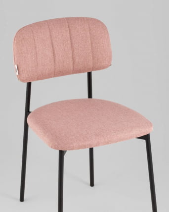 Стул Майло рогожка розовый_6