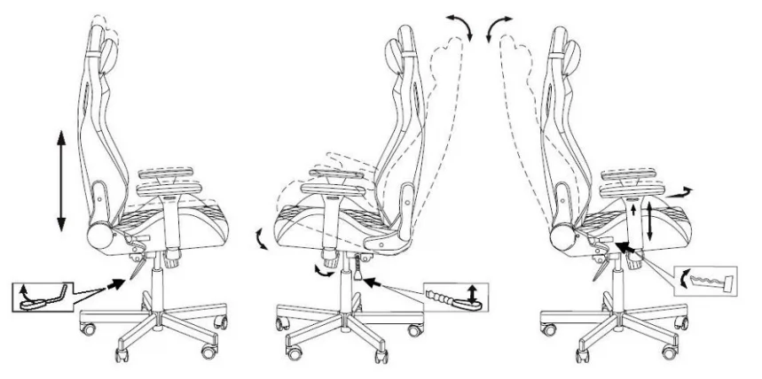 Геймерское кресло KNIGHT OUTRIDER Black_19