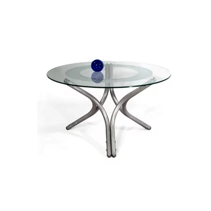 Стол журнальный Дуэт 6 Металлик/ прозрачное_0