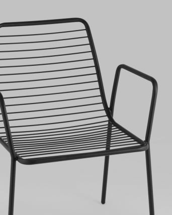 Стул Дели с подлокотниками металл черный_9