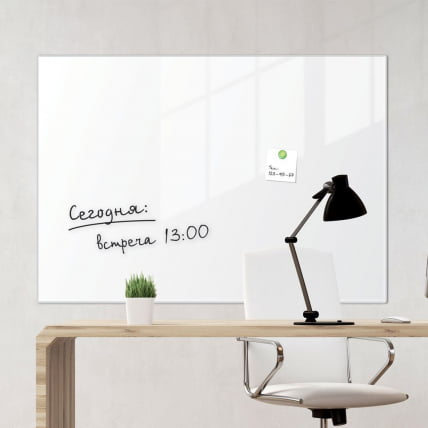 Доска магнитно-маркерная стеклянная BRAUBERG 60х90 см Белая_2