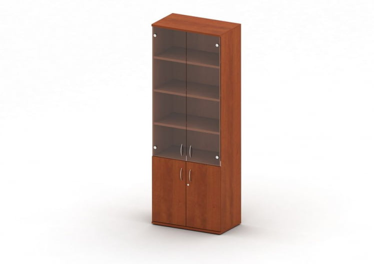 Шкаф-витрина с замком Танго Ш14з Орех_0