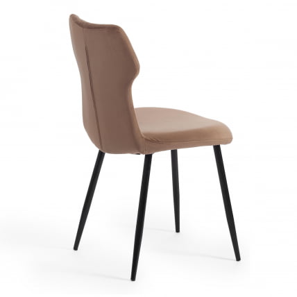 Стул ROBOCOP (mod. DC0128) вельвет/металл, 57 х 46 х 85 см , коричневый (HLR11)/черный_2