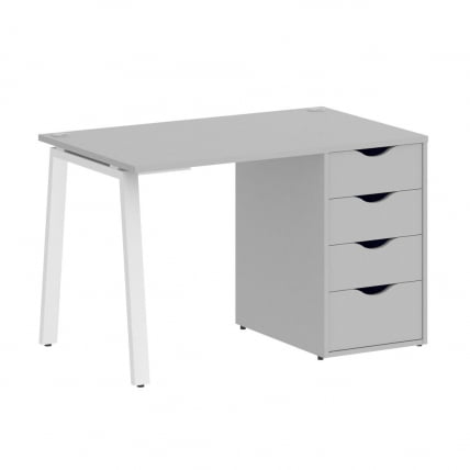 Стол письменный HOME OFFICE VR.SP-3-118.4.A Серый/Белый металл_0