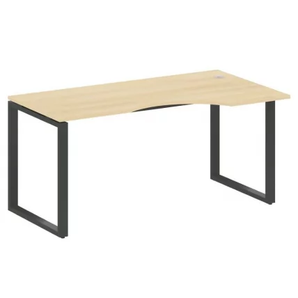 Стол криволинейный правый на О-образном м/к METAL SYSTEM БО.СА-1 Пр Акация/Антрацит_0