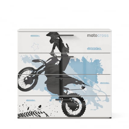 Комод тип 1 Мотокросс ЛД 535.050.000 Серый шелк с фотопечатью_1