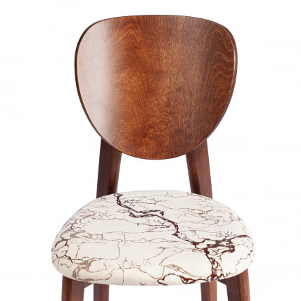 Стул DIAMANTE мягкое сидение бук, 42x42x85см, коричневый, ткань Крекс Айвори_5