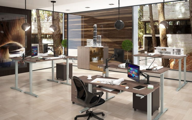 Стол рабочий XTUP 127 Дуб Сонома_2