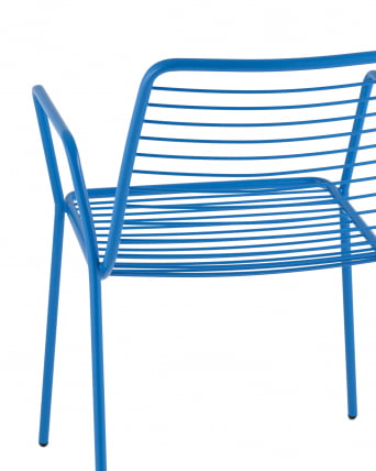 Стул Дели с подлокотниками металл Голубой_5