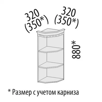 Шкаф кухонный торцевой (лев/прав) Оливия 71.18_1