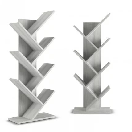 Стойка для книг Акцент СК-7 (7 полок) Выбеленное дерево_0