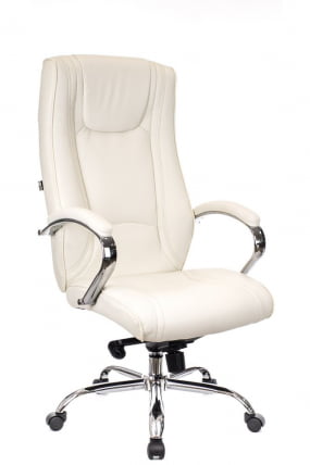 Кресло руководителя King M экокожа Кремовый_0