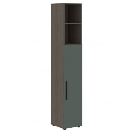 Шкаф-колонка с глухой средней дверью (правый) VELION VHCS 40.6 R Нефрит Дуб Сильвер_0