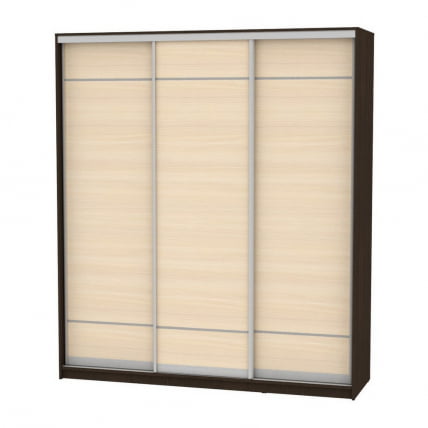 Шкаф-купе B-220х200х60-2(Венге-ДМ-D7D7D7)_0