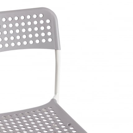Стул ADDE (mod. C-049) металл/пластик, 39 х 49 х 78 см, Grey (серый) /White (белый)_8