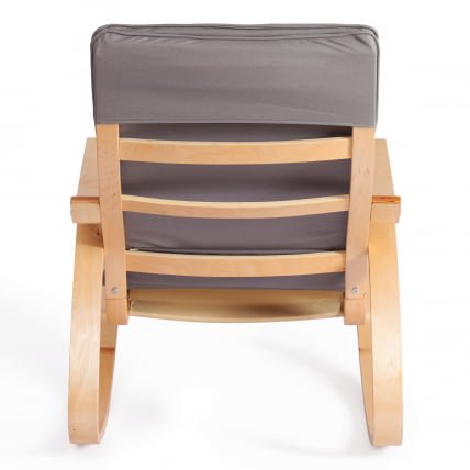 Кресло-качалка mod. AX3005 дерево береза, ткань: полиэстер/хлопок, 61х94,5х104 см, дерево: натуральный #1/ ткань светло-серая 2_4