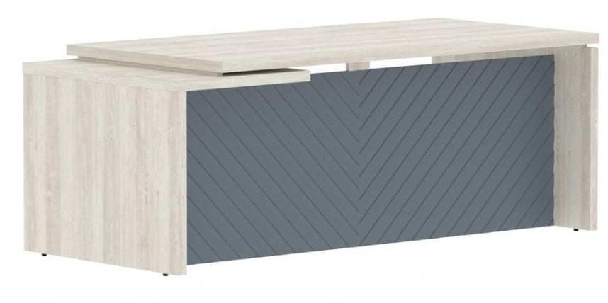 Стол руководителя правый Torr LUX TLCT 209 R Сосна Эдмонд Серо-голубой_0