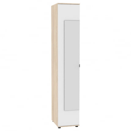 Шкаф распашный Алиса (H1_M) 2230х400х540 с торцевой ручкой (ДСС-Белый)_0