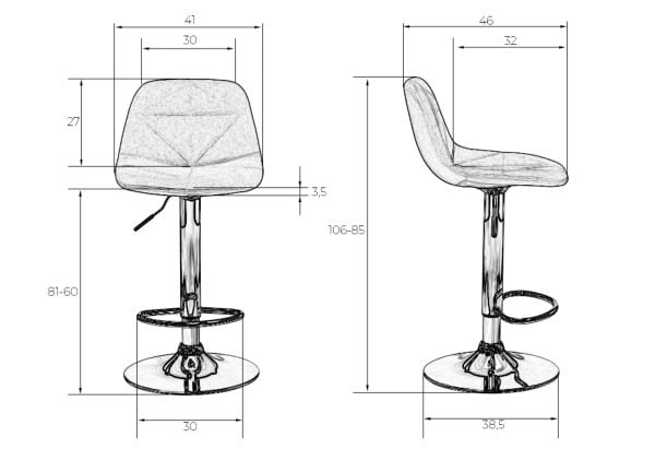 Стул барный DOBRIN DINA (синий) 2 шт_8