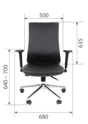 Офисное кресло CХАИРМАН 500 ЛЮКС (ЛУКС) ЭКО Б/П экокожа Черный / CHAIRMAN (LUX)_11