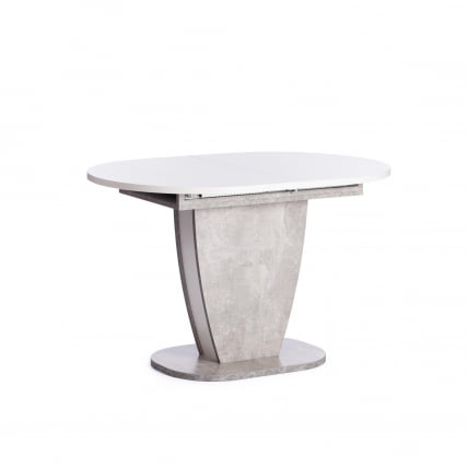 Стол обеденный SATURN ЛДСП, 120-160x80x75,5 см, Бетон/Белый_3