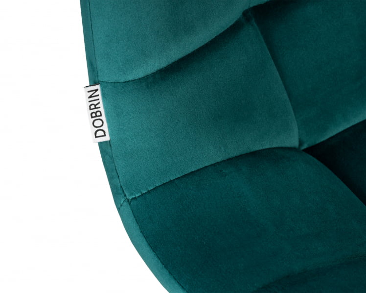 Стул барный DOBRIN NICOLE (черные матовые ножки, морской волны велюр (108-119))_6