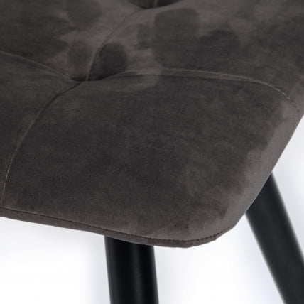 Стул CHILLY (mod. 7095-1) / 1 шт. в упаковке ткань/металл, 45x53х88 см, высота до сиденья 50 см, темно-серый barkhat 14/черный_7