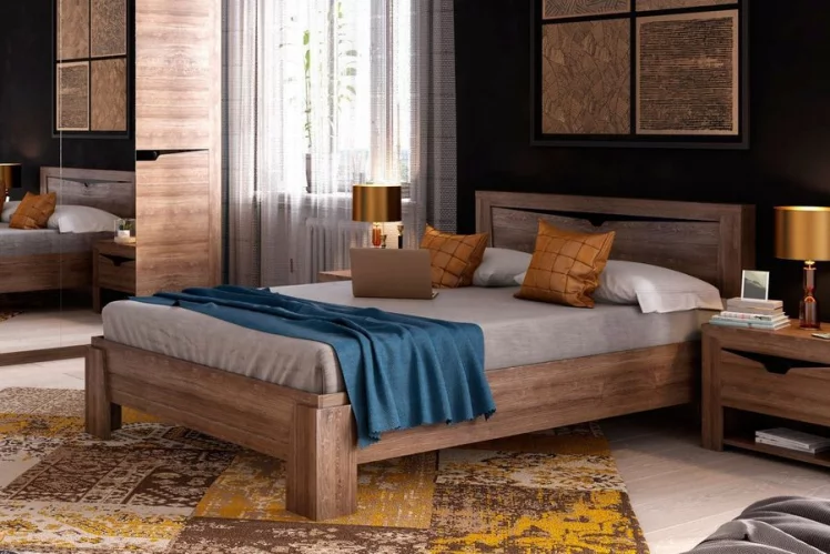 Кровать 1400 Соренто 04 Дуб Стирлинг_4