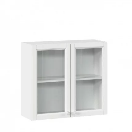 Шкаф кухонный 800 со стеклом Джулия ЛД 284.360.000.023 Белый_0