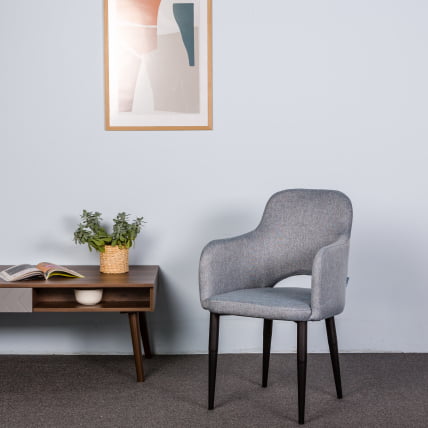 Стул с подлокотниками Ledger Сканди Грей Черн_6