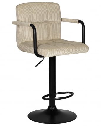 Стул барный DOBRIN KRUGER ARM BLACK (бежевый вельвет (LAR-E2041-04))_0
