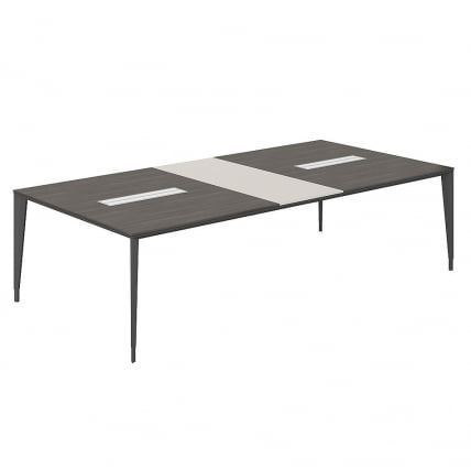 Конференц-стол (домино поперек) Atlas NZ-0108.BT.GS.AN Бренсон трюфель Серый камень Антрацит_0