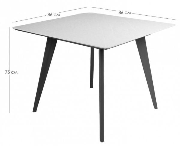 Стол Лунд 860*860 мрамор Графит /темный орех_11