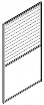 Перегородка со стеклом 1600 мм RAND RP160SG120 Легно светлый_0