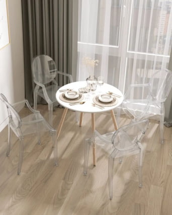 Стол круглый Рокки New D=80 белый_7