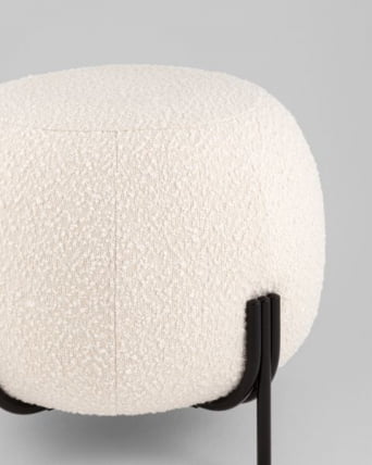 Пуф Флик new ткань букле молочный_3