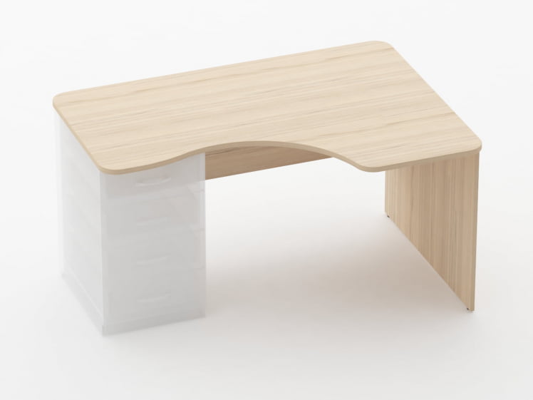 Стол угловой под встроенную тумбу Glassy 1.141.14Пр Туя_0