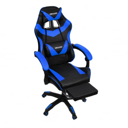 Кресло 088 цвет черный/синий с массажем 088-black-blue-mass_1