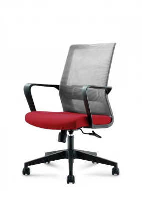 Кресло офисное Интер CH-180B-OA2016АК30-63 Вишневый Серый_0